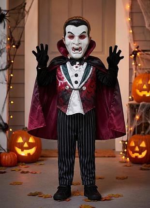 Карнавальный костюм вампира вампир вампир граф дракула dractula на хелловин halloween хеллоуин гелловин геловин хелоуин хэллоуин для мальчика 3-4 года