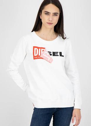 Світшот жіночий diesel білий з написом