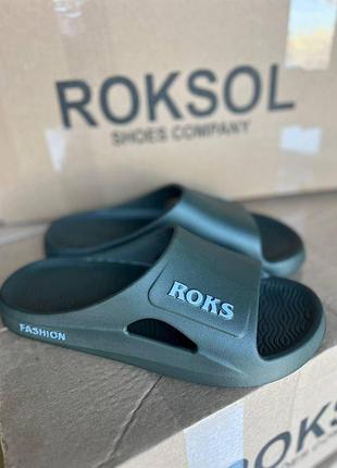 Шлепанцы мужские roksol 511 черные, летние слайдеры