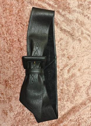 Bally жіночий широкий пояс на талію чорний шкіряний натуральний