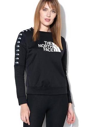 Світшот жіночий the north face чорний з принтом