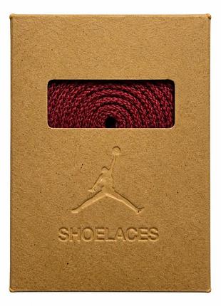 Шнурівки nike air jordan бордові 180 см, плоскі, move to zero, сша
