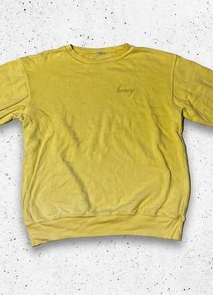 Жовтий світшот john galt «honey» в розмірі оверсайз