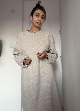 Жіноча сукня оверсайз h&m бежева