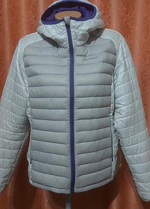 Женский спортивный пуховик quechua с капюшоном демисезонный. р. xl /l/  42 /40/