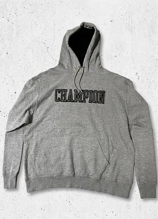 Классическое серое худи champion в размере xl