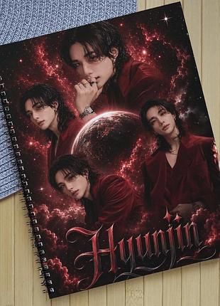 Зошит на пружині stray kids стрей кідз а4 60 аркушів клітинка (41140)