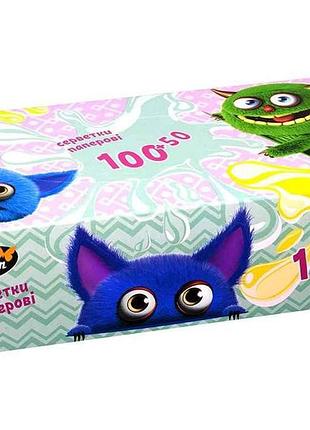 Серветки косметичні 150шт у коробці дитяча 2шари тм silken