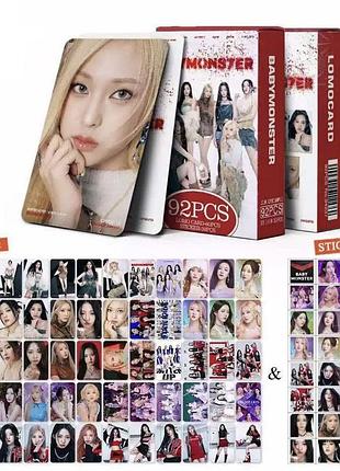Набор карточек babymonster 60 карточек + 32 наклейки для фанатов k-pop