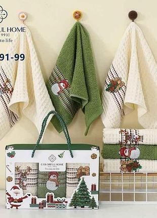 Набір рушників 25*50 3шт арт.500-191 тм colorfulhome