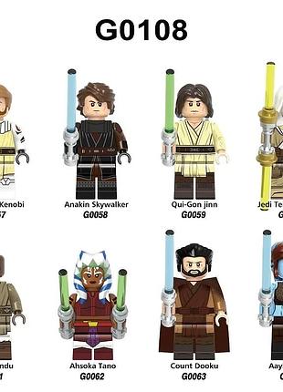 Фігурки, чоловічки зоряні війни джедаі star wars 8 штук art4680