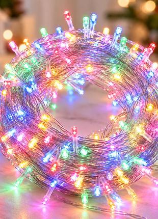 Світлодіодна гірлянда 800 led 45 метрів мульті / гірлянда-нитка / декоративне освітлення 220 в