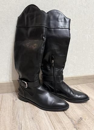 Жіночі чоботи zara чорні 5