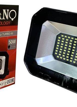 Светодиодный прожектор 50вт smd lu-turbo-50-black 6500k ip65 lumano