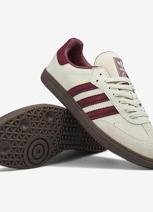 Adidas wmns samba beige burgundy