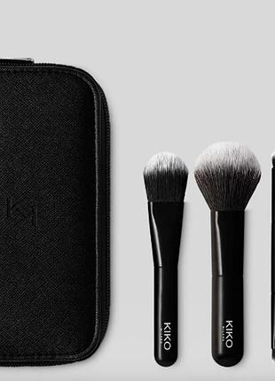 Набор кистей в футляре kiko milano