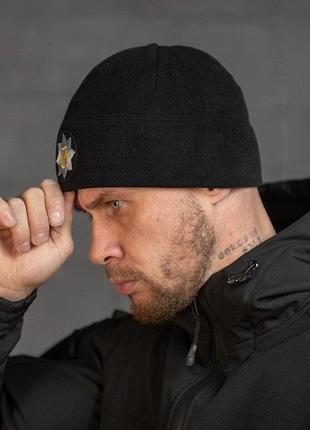 Флісова шапка — чорний