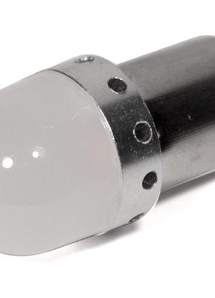 Світлодіодна лампа starlight t25 15 діодів 4014 12v 1w white матова лінза з металевим ободом