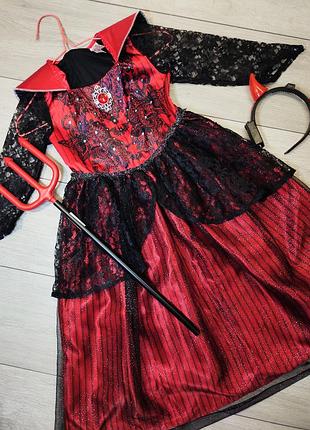 Плаття чортиця дияволтця чортик хелловін halloween