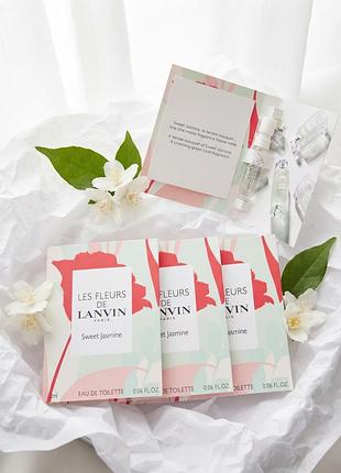 ​туалетна вода lanvin les fleurs de sweet jasmine — жіночий зелений квітковий аромат (фірмовий пробник / семпл 2 мл)
