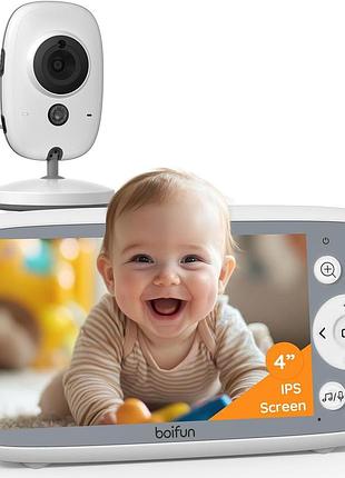 Boifun vb616 - видеоняня с камерой 720p, ips-экраном 4", ночное видение, двусторонняя связь, 3-х кратный зум, без wi-fi, до 300 м