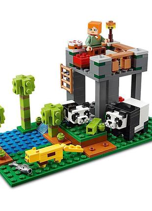 Конструктор майнкрафт 204 детали расплодник панд minecraft