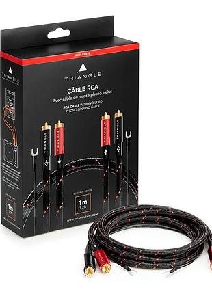 Міжблоковий кабель triangle red rca 1 м, стереопара