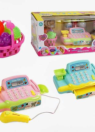 Касовий апарат dj 208 (36) 2 кольори, мелодія, звуки, озвуч.англ.мовою, підсвічування, аксесуари, в коробці