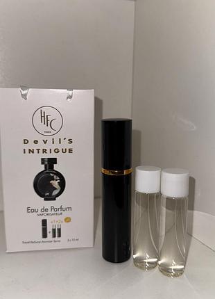Набір парфумів 3*15 мл haute fragrance company devil's intrigue (фрагранс компані інтригі диявольськик девілс інтриг) 45 мл