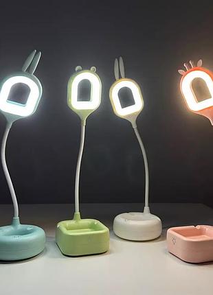 Детская аккумуляторная led-лампа 60l/yw60l (5w, 1200 mah, 5 часов) с гибкой ножкой и подставкой для телефона ц-000073318