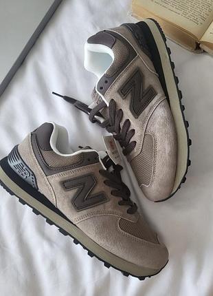 Кросівки new balance 574 замшеві бежеві 44