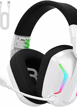 Weseary wg1 - бездротові ігрові навушники 2.4g та bluetooth 5.4, rgb підсвітка, мікрофон, до 50 год роботи, шумопоглинання