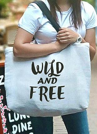 Пляжна сумка beach wild and free