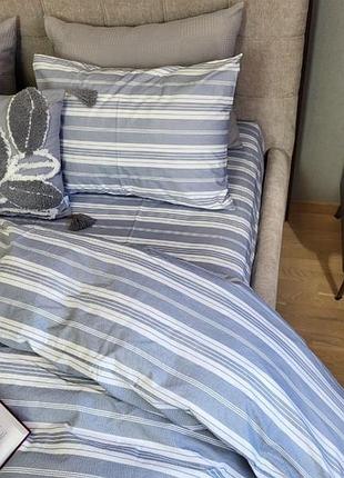 Комплект постільної білизни домінік блакитн., cotton, полуторний