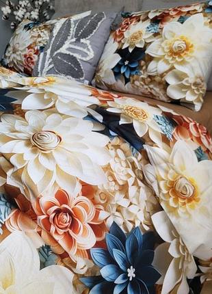 Комплект постільної білизни оранжерея, cotton 5d, полуторний