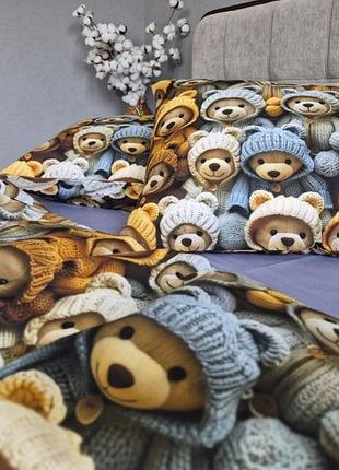 Комплект постільної білизни стиляги/лавандов., cotton 5d, сімейний