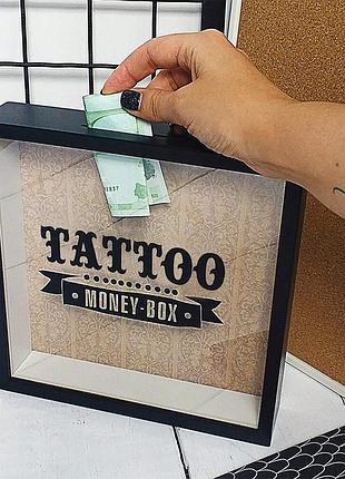 Дерев'яна скарбничка для грошей tatoo