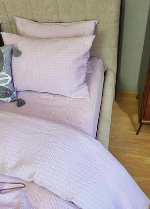 Комплект постільної білизни satin gofre, s3011, полуторний
