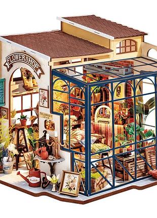 Конструктор 3d міні-будинок robotime rolife emily’s flower shop dg145