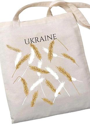 Екошопер бежевий ukraine (колоски)