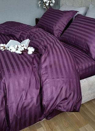 Комплект постільної білизни stripe premium, purple foam 2/2см, євро