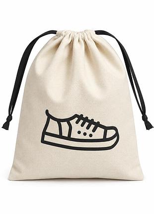 Мішечок бавовняний для взуття 30х40 см shoes (світлий)