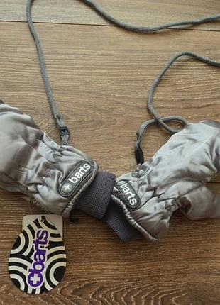 Детские мотенки варежки barts kids nylon mitts - silver / на 2-3 года