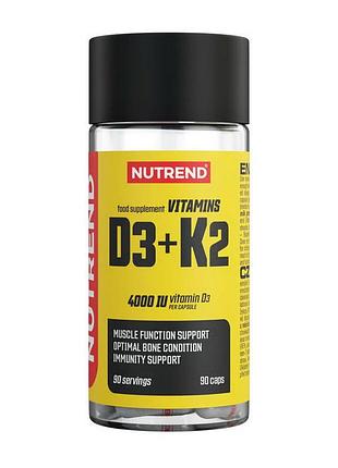 Витамин d3 + k2 для мужчин, женщин, взрослых, костей и иммунитета nutrend d3 + k2 90 капсул