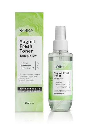 Soika тонер-мист для лица yogurt fresh toner, 150 мл, 150 мл