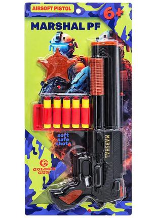 Іграшковий дробовик "marshal" golden gun 915gg з м'якими кулями