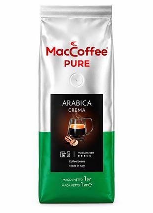 Кава в зернах maccoffee pure arabica crema 1 кг