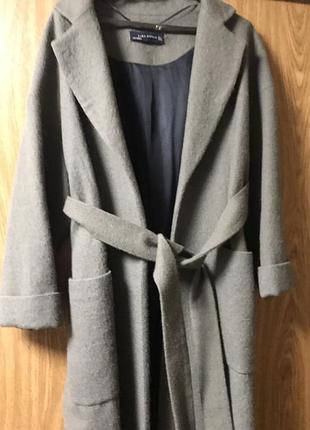 Пальто жіноче zara хакі/оливкове, розмір m