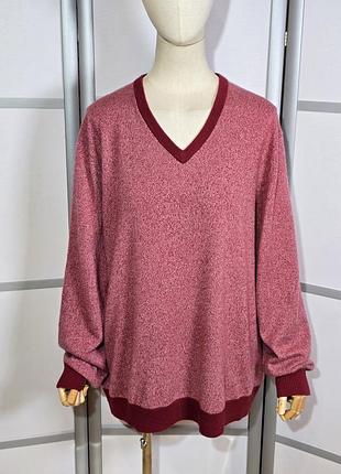 Lands'end известный американский бренд новый кашемировый меланжевый мужской свитер