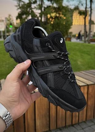 Кроссовки asics gel-sonoma 15-50 асикс гел-сонома черные замшевые для мужчин повседневные